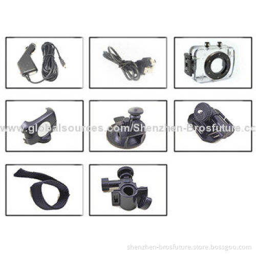 720P 2.0-inch TFT Touch Screen Waterproof Loop Recording Mini Outdoor Sports Cameras, 66*43*27mmNew